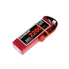 Аккумулятор AGA POWER Li-Po 2200mAh 11.1V 3S 30C Softcase 26x34x105мм T-Plug